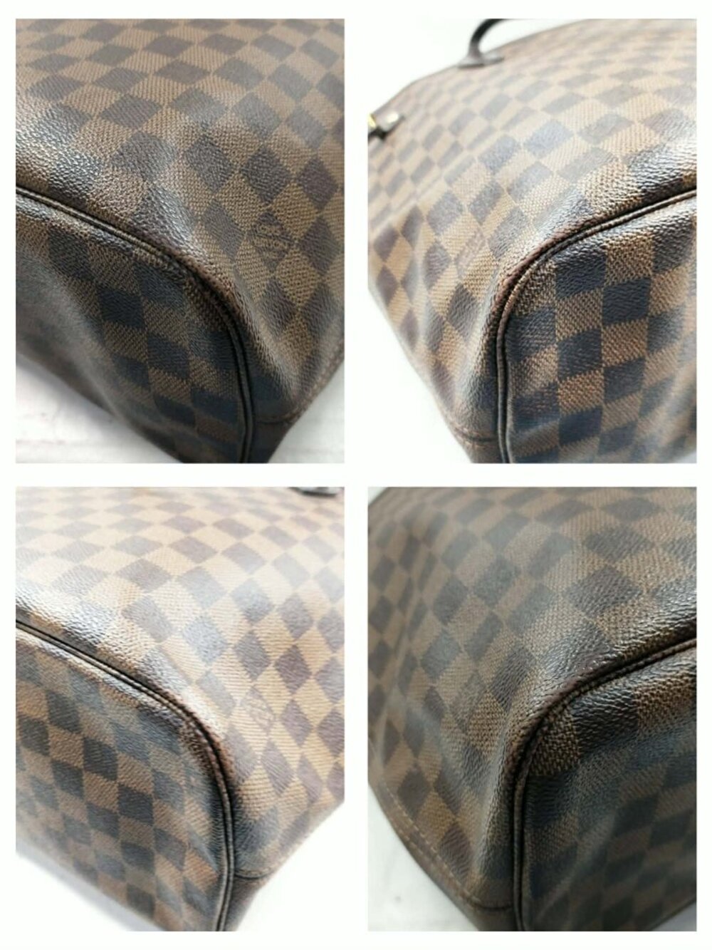 Authentic Louis Vuitton Neverfull MM Damier Ebene Tote Brown LV Shoulder Bag - Picture 9 of 16